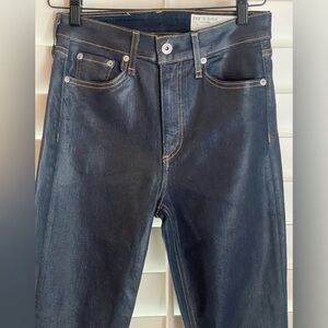 Rag & Bone High Rise Skinny Clear Coated Jeans